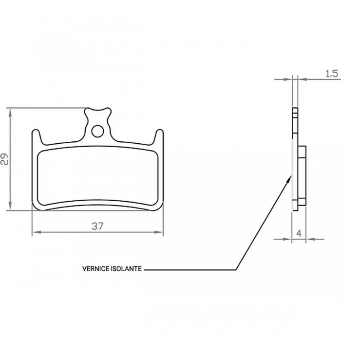 Pastiglie Freno Hope E4 Organiche per E-bike - Compatibili con Tech 4, Tech 3, Race Evo, RX4 - 1 Set - 1 - Pastiglie - 805979606