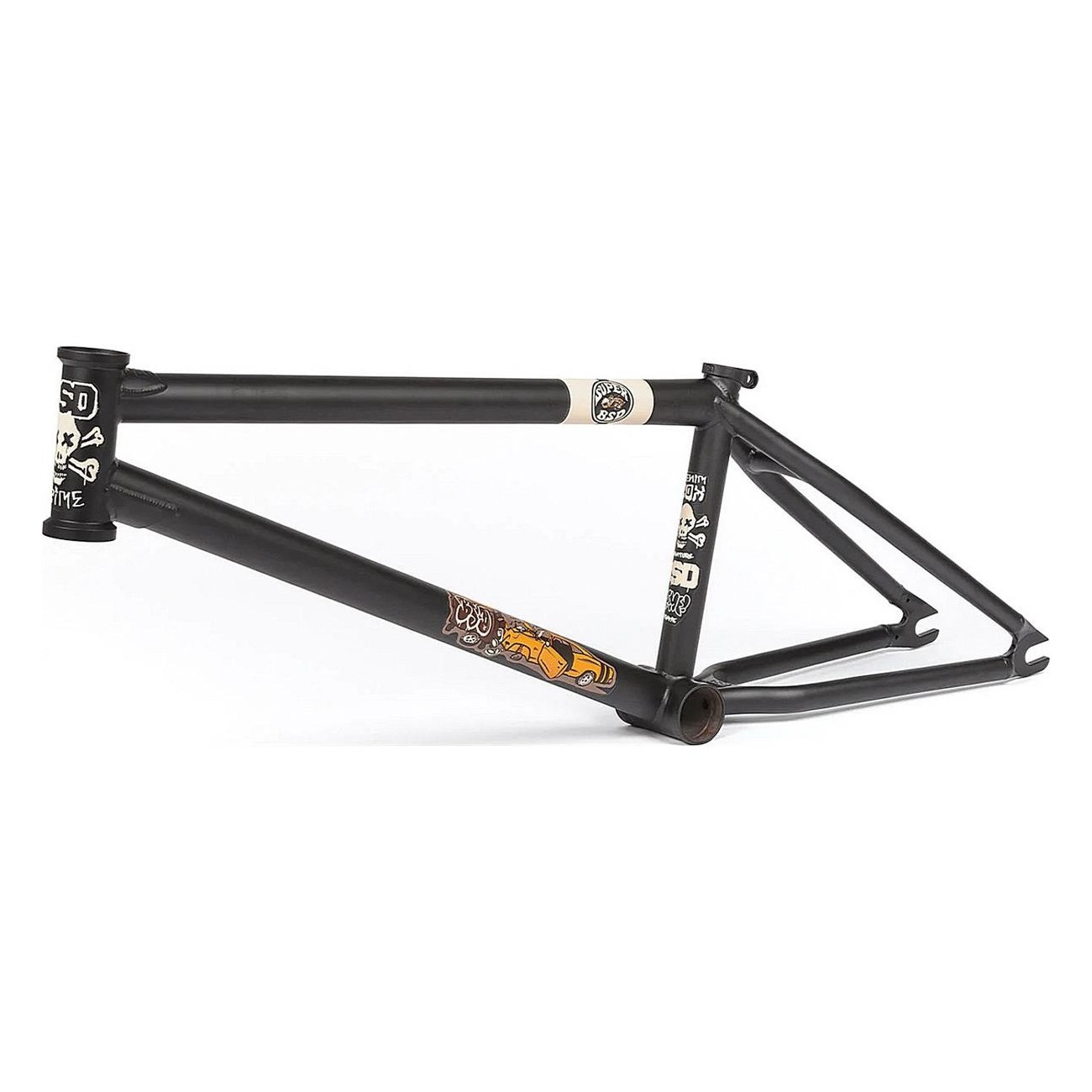 Grime Frame 20.8' Black in Japanese CrMo 4130, Advanced Geometry for BMX - 1