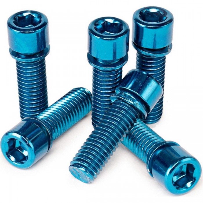 Salt Solid Blue Screw Set - 6 M8x25mm Reliable Fastening Screws - 1