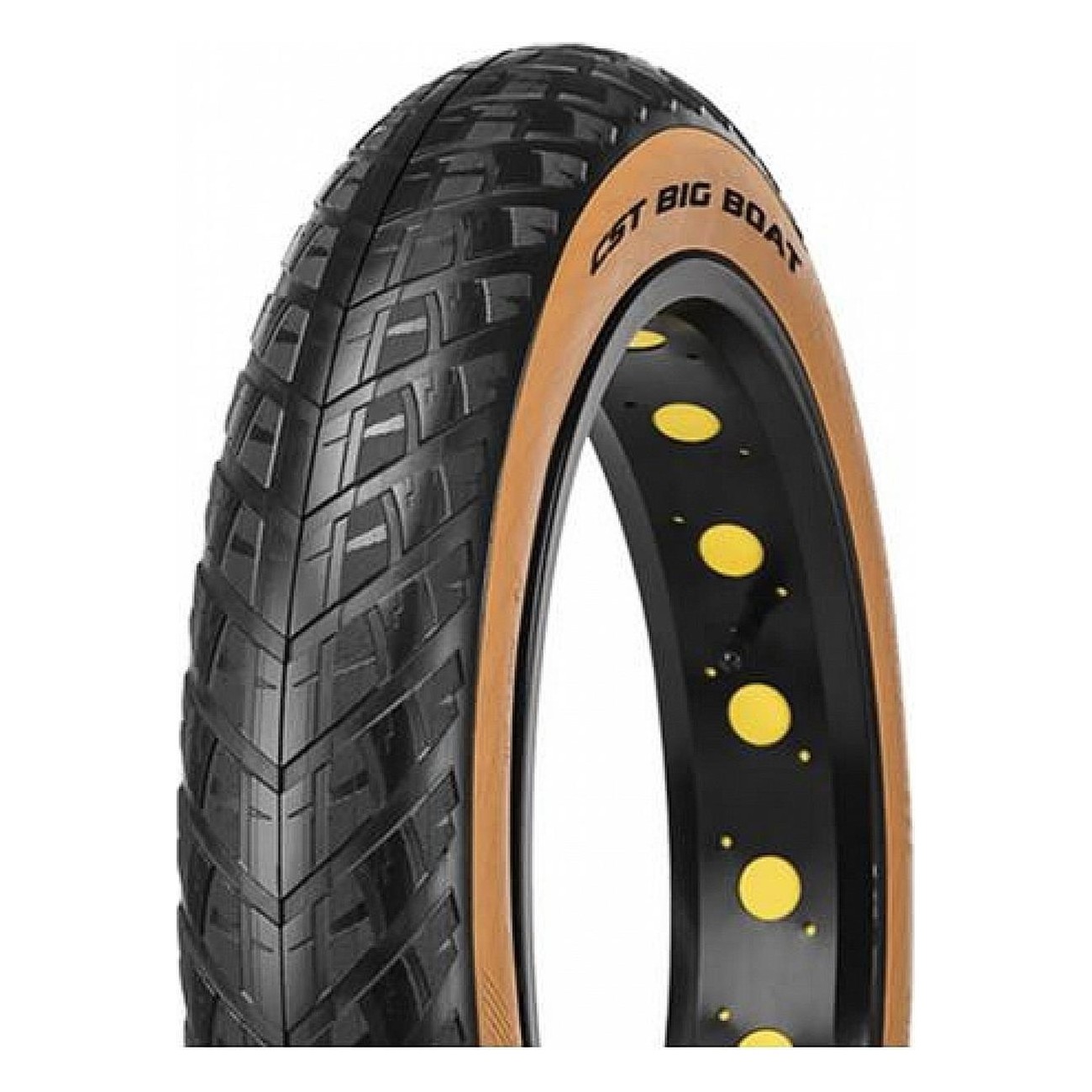 20' x 4.00 (100-406) Black/Para CTC-06 Rigid Bicycle Tire - 1