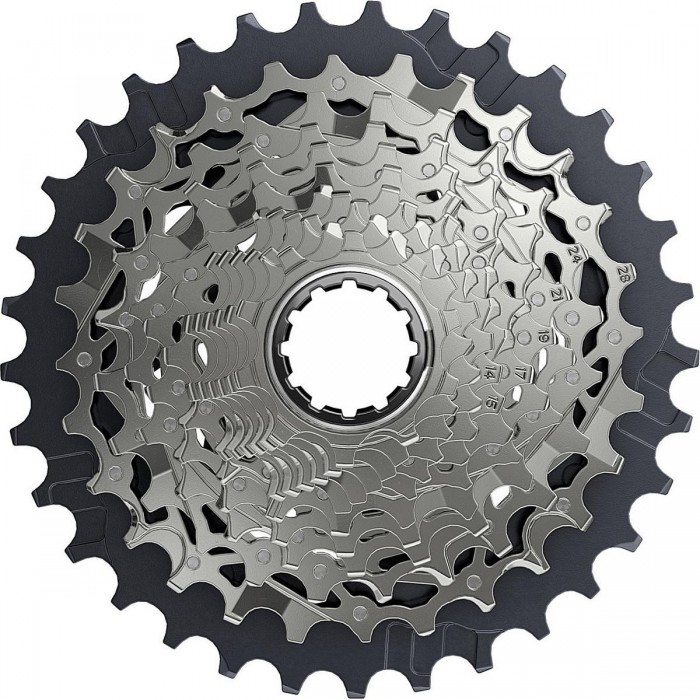 Cassette SRAM Force XG-1270 12 Velocidades 10-33T Plata con Tecnología X-Range - 1