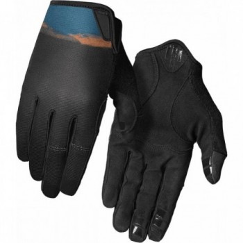 DND 2022 Summer Long Gloves Black/Blue Size L for Cycling with AX Suede Palm - 1