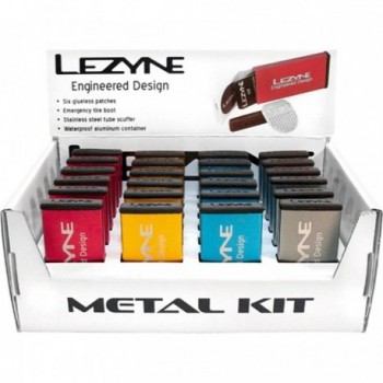 Kit di Riparazione Lezyne in Metallo - Scatola da 24 Pezzi per Ciclisti - 1 - Riparazione e rappezzi - 4712805975358