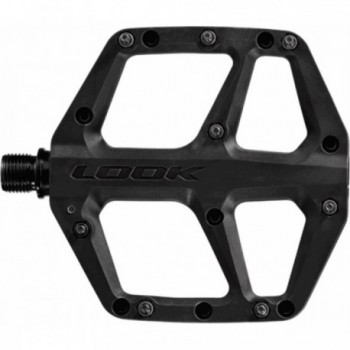 Flat MTB Trail Fusion Composite Pedals Black - 320g, High Grip & Stability - 1