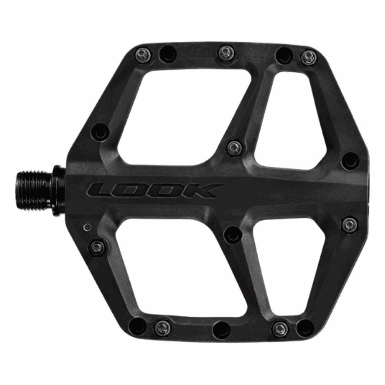 Pedales Flat MTB Trail Fusion Compuesto Negro - 320g, Alta Adherencia y Estabilidad - 1