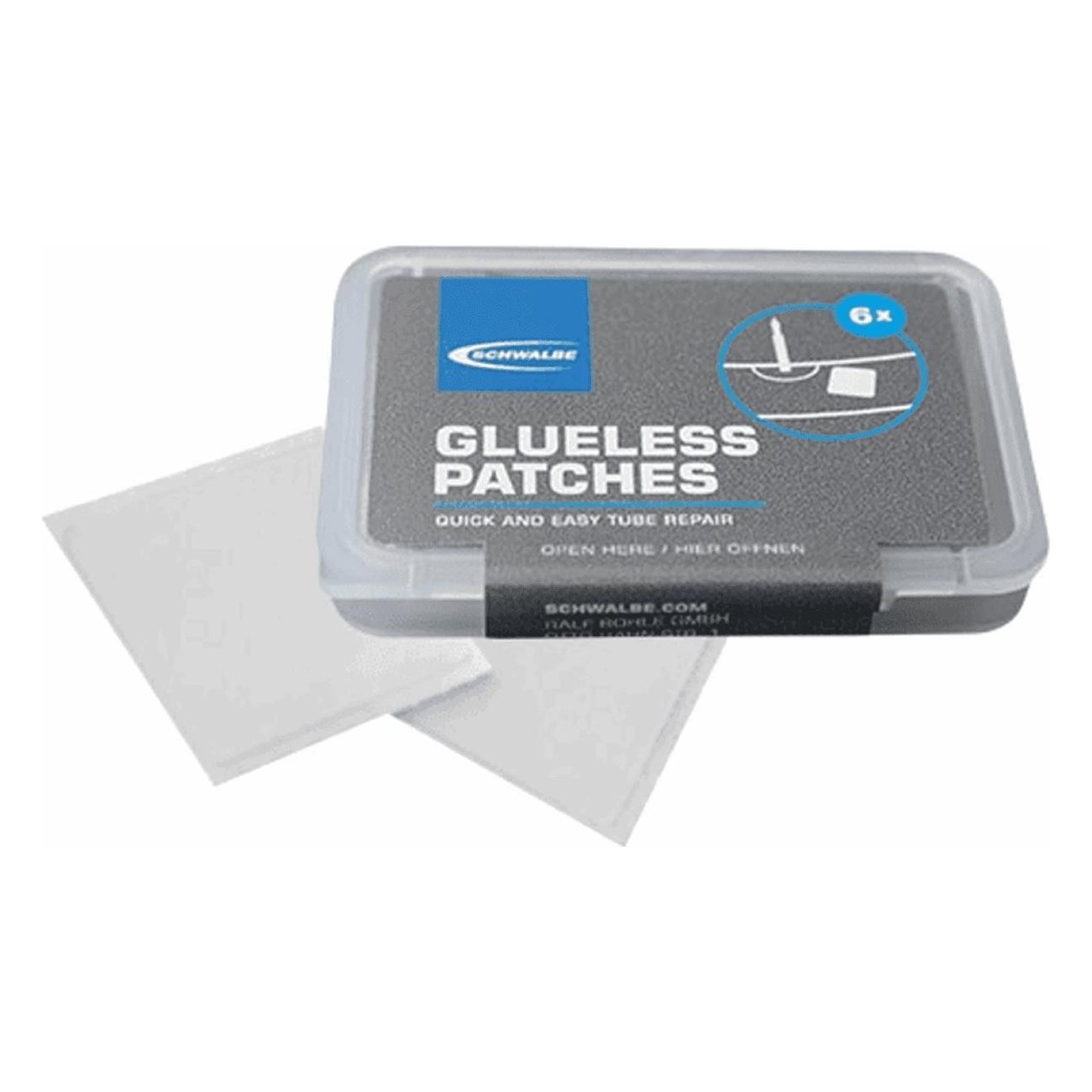 Schwalbe Self-Adhesive Patches for Punctures - Compatible with Aerothan Tubes, 6 Pack - 1