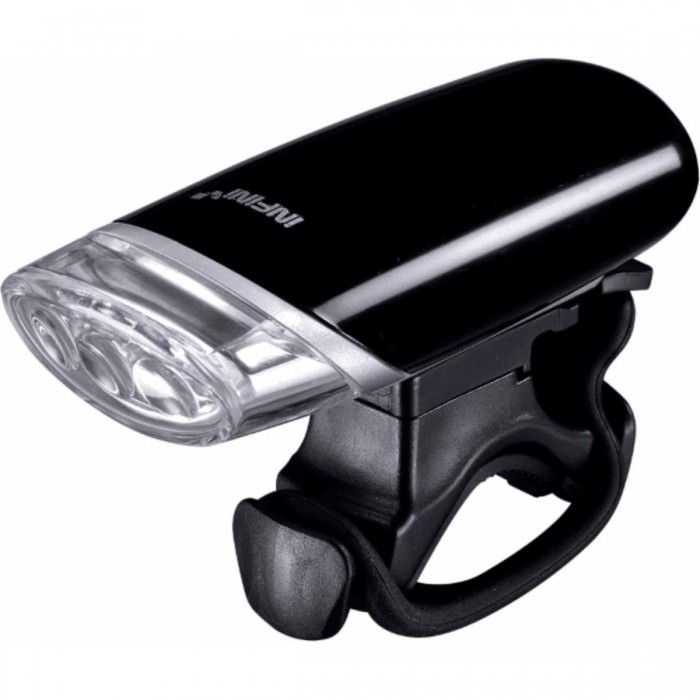 Luxo 3 LED White Battery Front Light for Bike with Advanced Reflector - 1