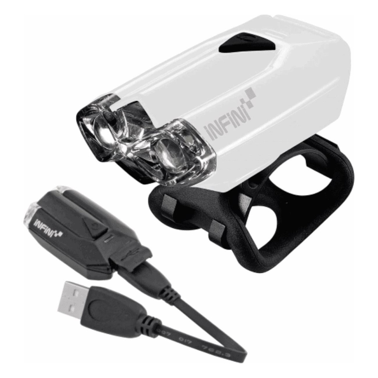 Wiederaufladbares Vorderlicht INFINI LAVA 2 LED 80 Lumen USB Weiß - 1