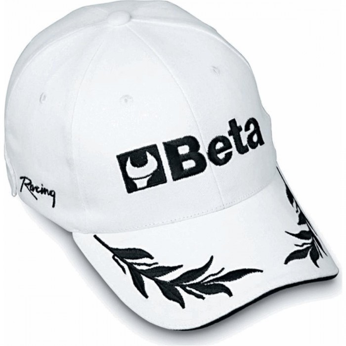 Cappellino da Baseball Bianco in Cotone con Logo Ricamato Beta - 1 - Cappelli - 8014230410920