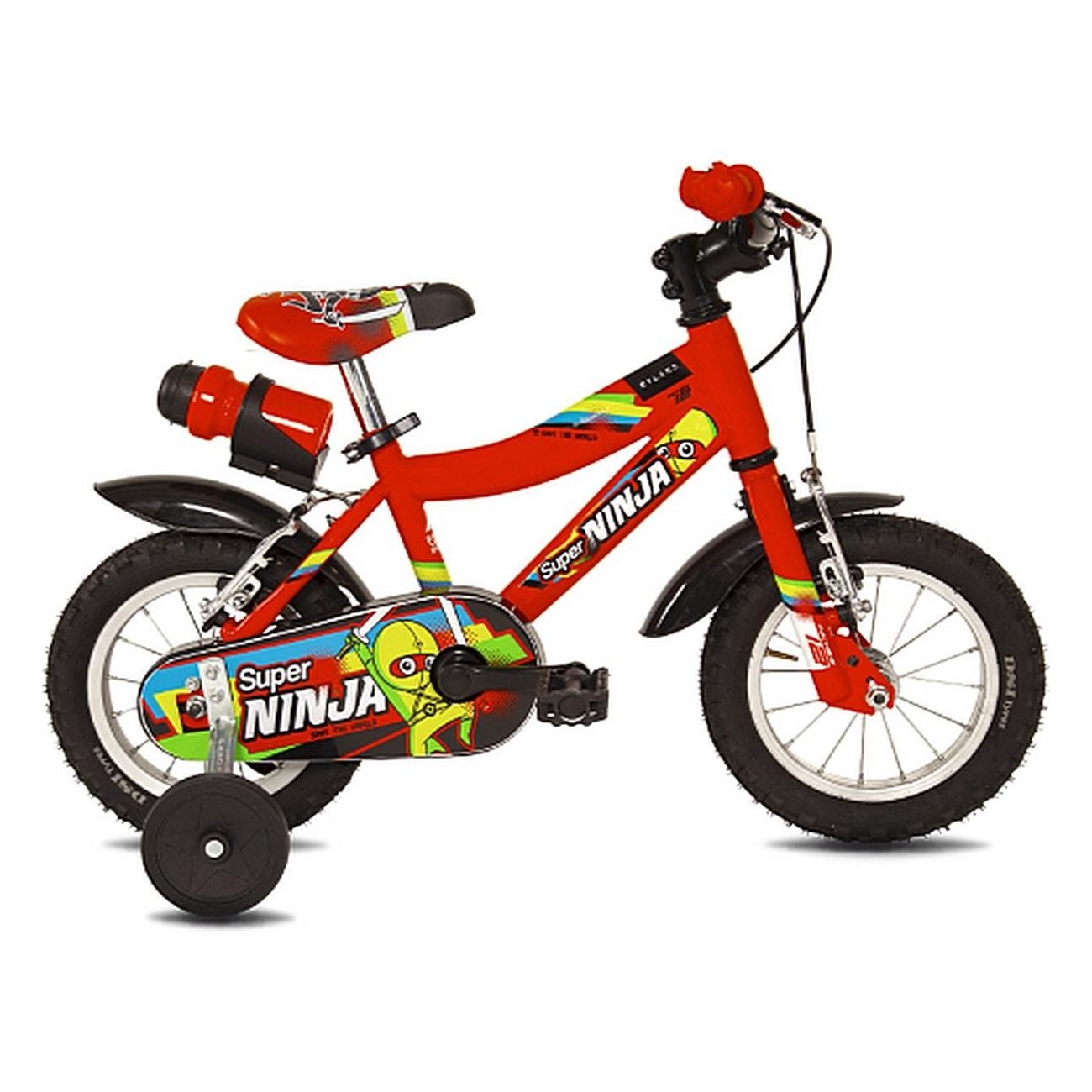 Bicicletta per Bambini Super Ninja 12 Kid M Rosso con Telaio in Acciaio e Freni V-Brake - 1 - Bambino - 8059796061001