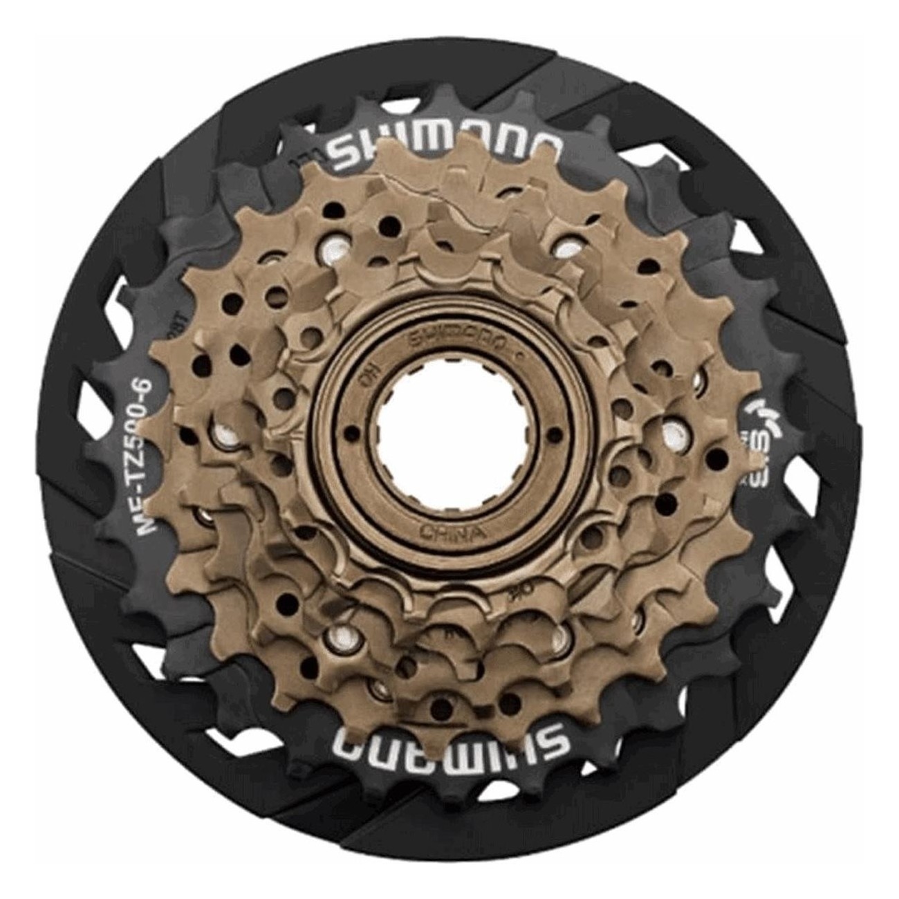 Shimano TZ500 Freewheel 6 Speed 14/28 Teeth Blackened - 1