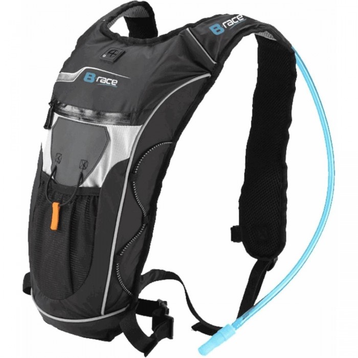 Hydrationsrucksack B-Race Maxi 8L Schwarz mit 2L Trinkblase, leicht und vielseitig - 1