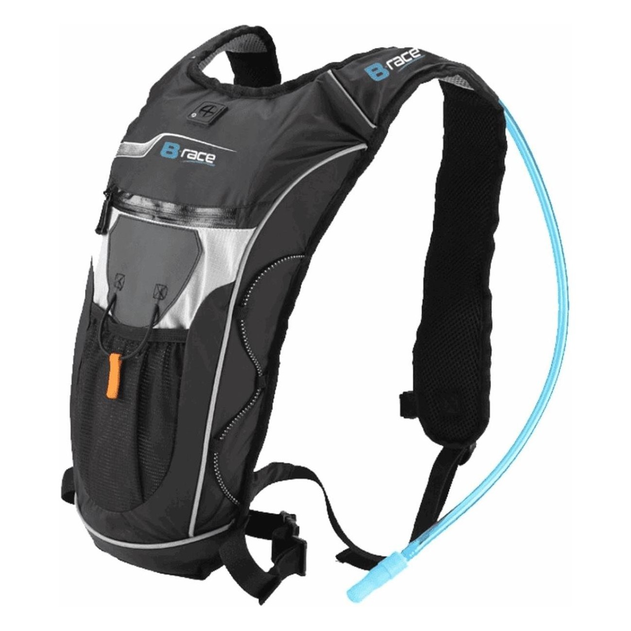 Hydrationsrucksack B-Race Maxi 8L Schwarz mit 2L Trinkblase, leicht und vielseitig - 1