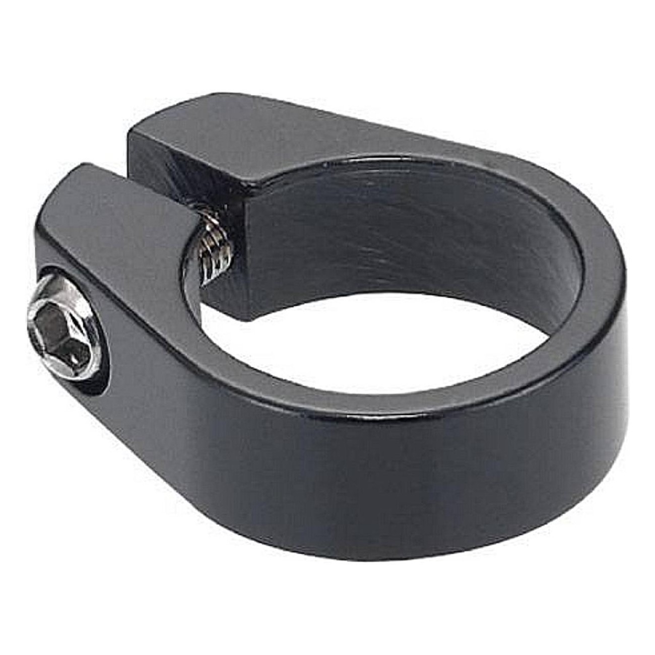 Collarín de Silla de Corsa 31.8 mm en Aluminio Negro, Altura 14 mm - 1