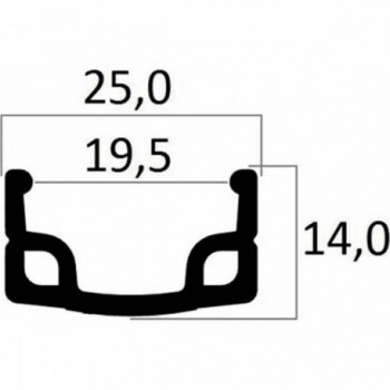 MTB 26' Aluminiumfelge Silber mit 36 Löchern - MVTEK - 1