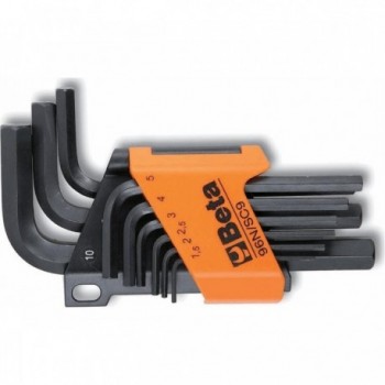 Beta Short Hex Key Set 9 Pieces 1.5-10mm Black - 1