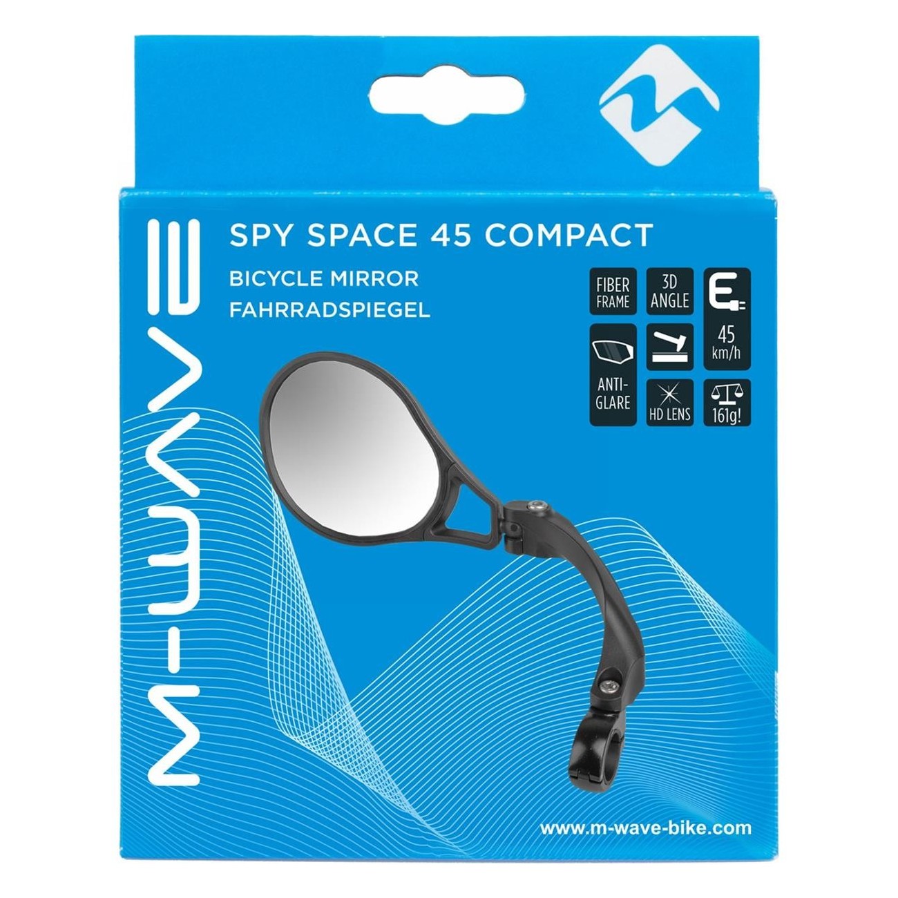 M-Wave Spy Space 45 Compact Bicycle Mirror Left for 22.2 mm Handlebar - 3