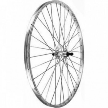 28' Silver Rear Wheel for 6/7/8 Speed Bicycles with Quick Release - 1