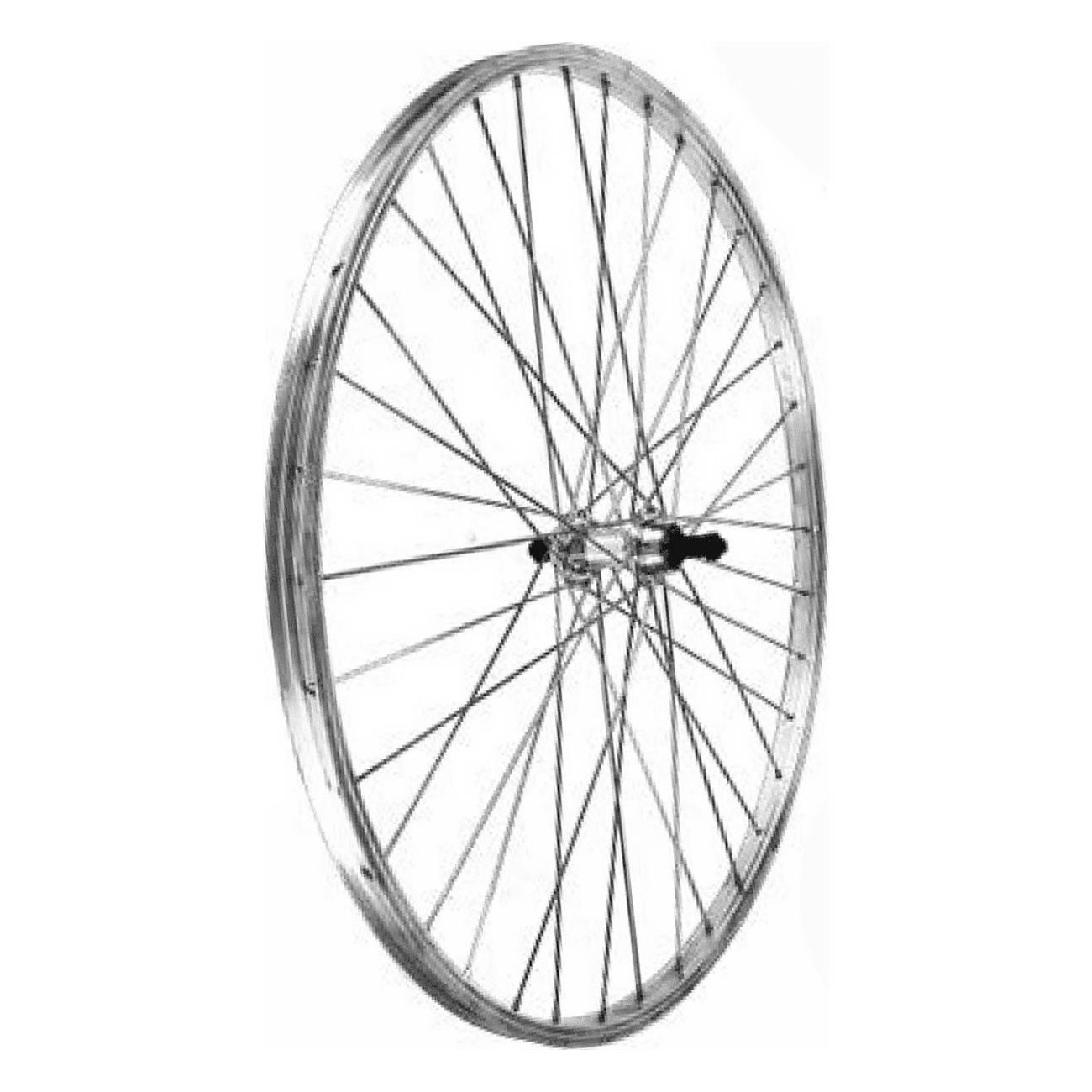 28' Silver Rear Wheel for 6/7/8 Speed Bicycles with Quick Release - 1