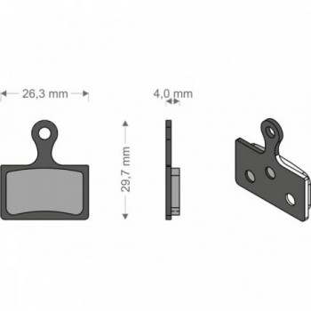 Sinterisierte Bremsbeläge für Shimano, Tektro und Rever - Kompatibel mit Dura Ace, Ultegra, XTR, HD-R310, MCX1 - 1