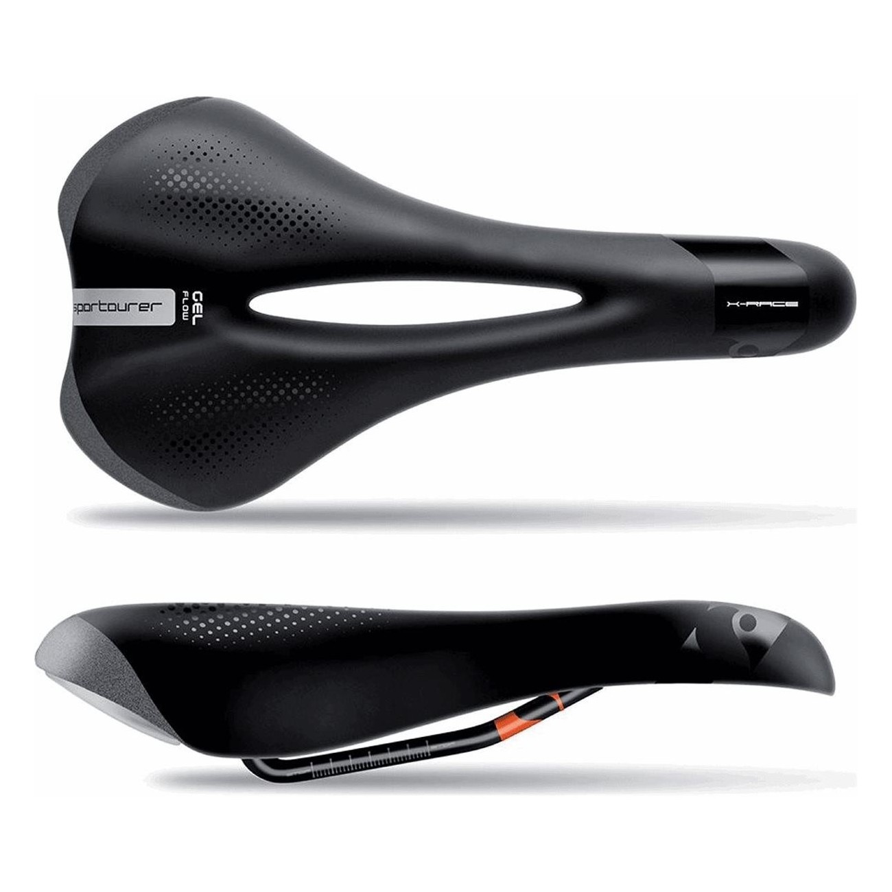 X-Race Gel Flow Saddle 140x272mm Matt Black, Lightweight & Comfortable - 370g - 1