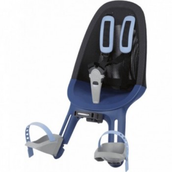 Sillín Frontal Qibbel Air Negro/Azul para Bicicleta, Hasta 15 kg, Ligero y Seguro - 1