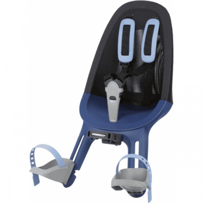 Seggiolino Anteriore Qibbel Air Nero/Blu per Bici, Fino a 15 kg, Leggero e Sicuro - 1 - Seggiolini - 8712864438517