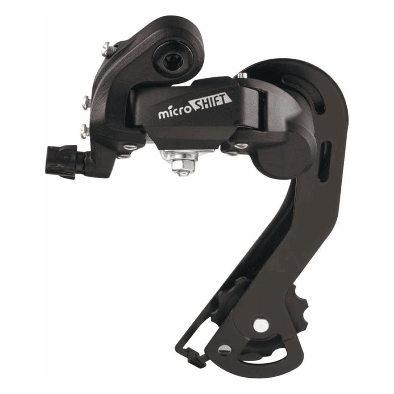 Cambio MTB 2/3x6/7V microSHIFT, Gabbia Lunga in Acciaio e Resina, 32D, Compatibile SHIMANO, Nero - 1 - Cambio posteriore - 80055