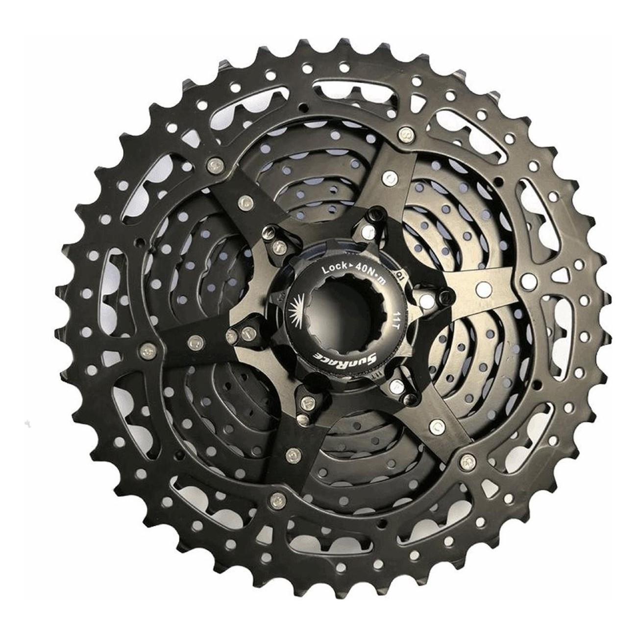 Cassetta MTB 10V 11/42 Denti in Acciaio Nero Compatibile Shimano - SUNRACE - 1 - Cassette - 4710944250022