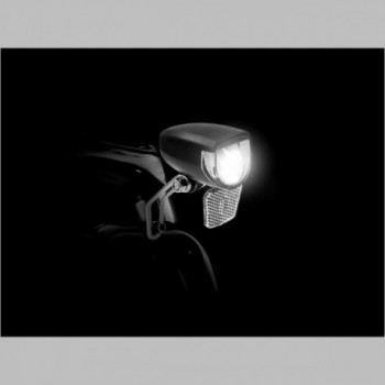 Luce Anteriore Dinamo Nero Alogeno 25 Lux con Catarifrangente per Bicicletta 6V/2.4W-3W - 2 - Luci - 8053329965217