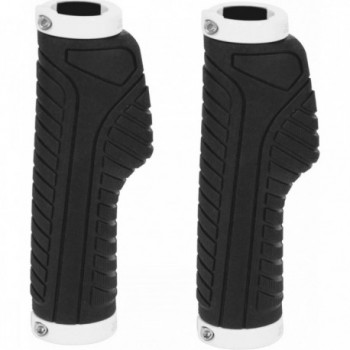 Ergonomic Rubber Grips Black/White for Adults - Comfort & Secure Grip - 1