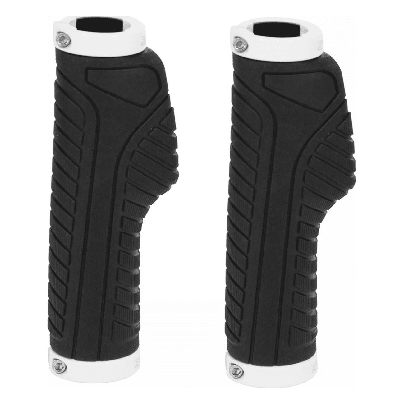 Ergonomic Rubber Grips Black/White for Adults - Comfort & Secure Grip - 1