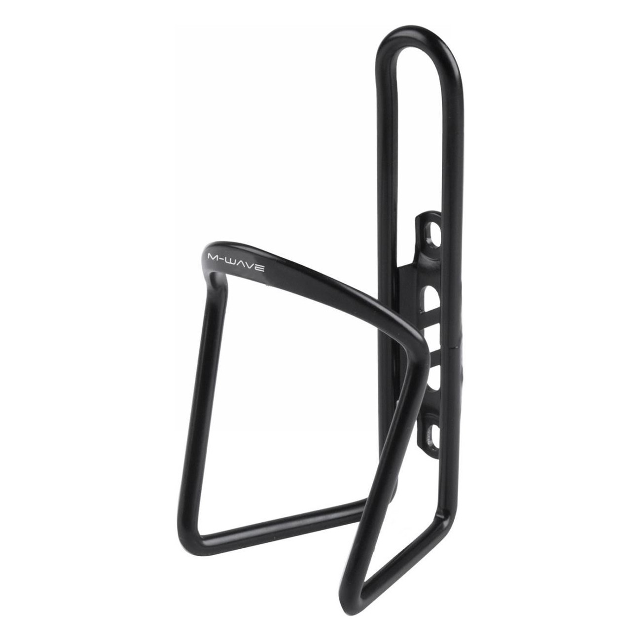 Black Anodized Aluminum Bottle Cage 6 mm with M-Wave Logo - 1