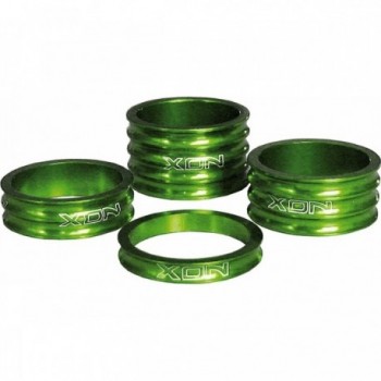 Kit d'Espacement de Guidon 28,6mm en Aluminium Vert - 4 Pièces XON - 1