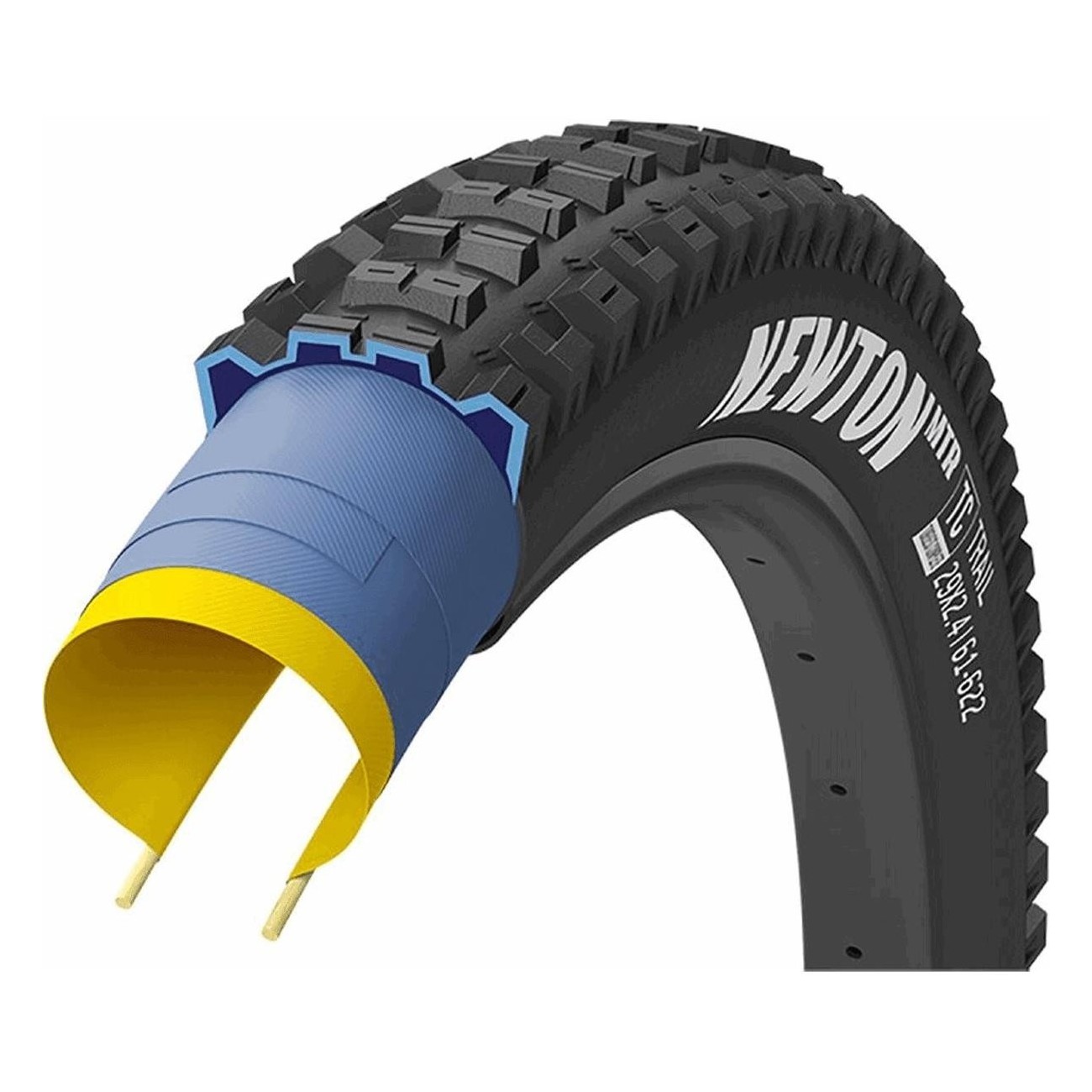 Goodyear Newton MTR 29x2.4 Tubeless Ready Trail Rear Tire Black Armor - 1