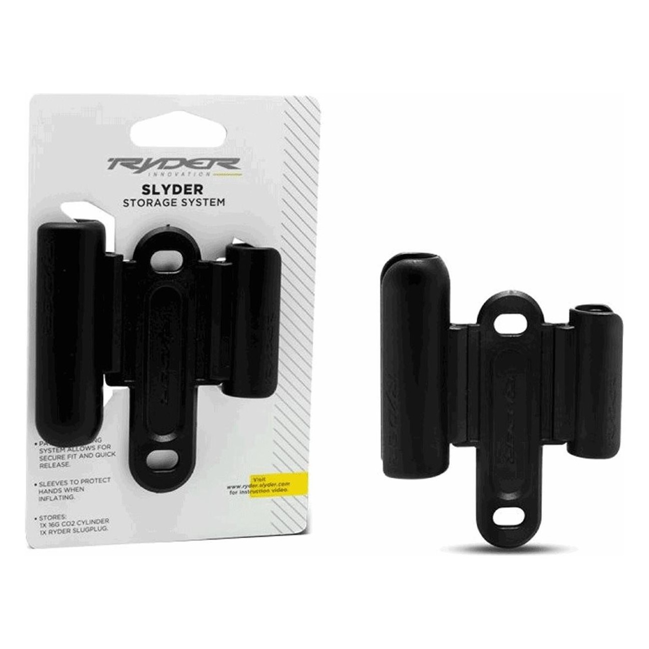 Support de cartouche CO2 SLYDER avec Slug Plug pour porte-bidon - Accessoire essentiel pour cyclistes - 1