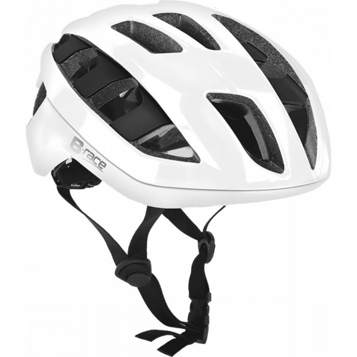 Skiron In-Mold Glossy White Helmet for Road and Gravel, Size 54-58 cm - 1