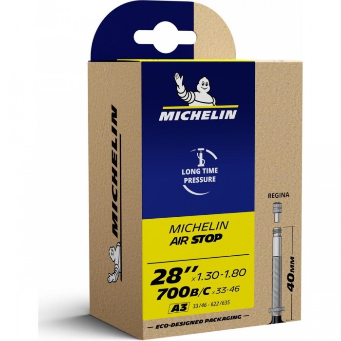 Michelin Air Stop 700x33/46 Inner Tube with 40mm Valve, Durable and Reliable - 1