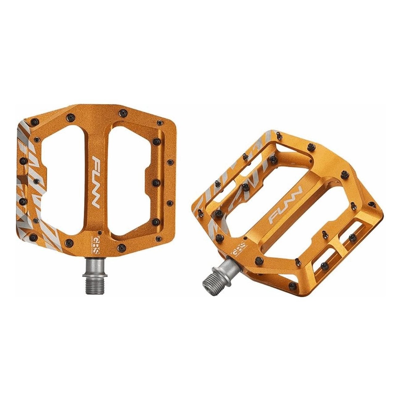 FUNNDAMENTAL Pedal aus Aluminium Orange mit GRS-System, 102x105x17mm, FLAT - 1