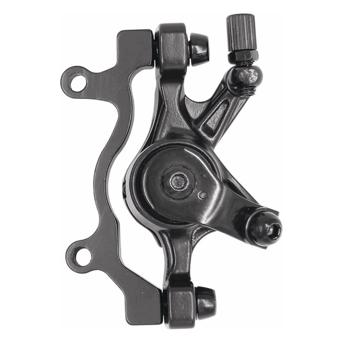 XON Post-Mount Brake Caliper with IS Adapter for 180mm/160mm Discs, Black - 1