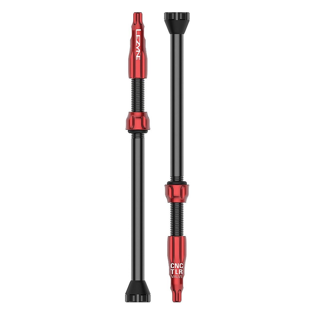 Lezyne CNC 80mm Tubeless Ventil in Rot mit Kernentferner - 1