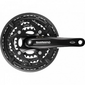 Shimano Octalink Crankset 3x10v 48/36/26T 175mm Black with Chain Guard - 1