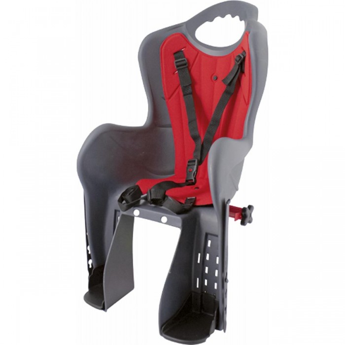 Elibas Rear Seat for Rack - Gray with Red Cushion, 22 kg Capacity - 1