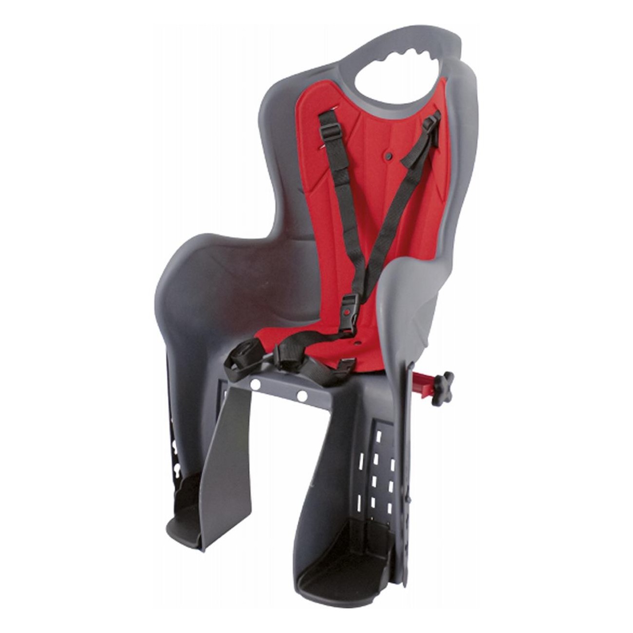 Elibas Rear Seat for Rack - Gray with Red Cushion, 22 kg Capacity - 1