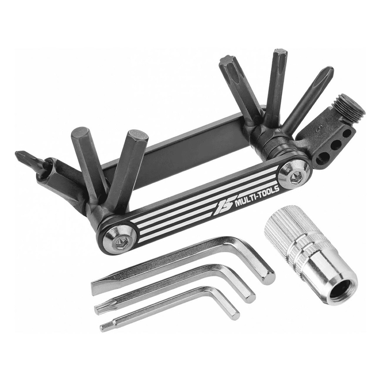 Folding Multi-Tool Key with CO2 Dispenser and Various Inserts - 1