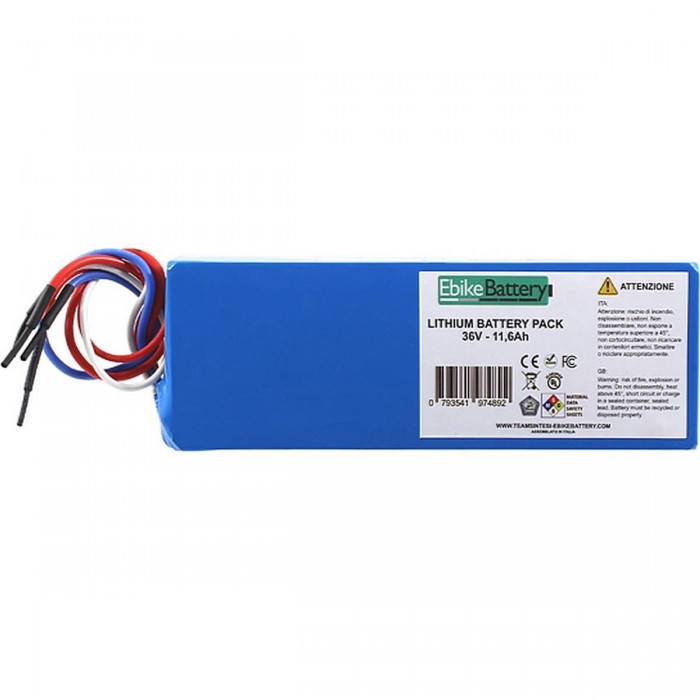 Pack de batteries lithium pour e-bike 36V 11,6Ah avec BMS intégré - 1