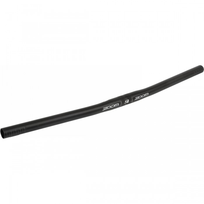 Guidon VTT Zoom en Aluminium Noir Mat 620mm - Serrage 25.4mm, Courbure 6° - 1