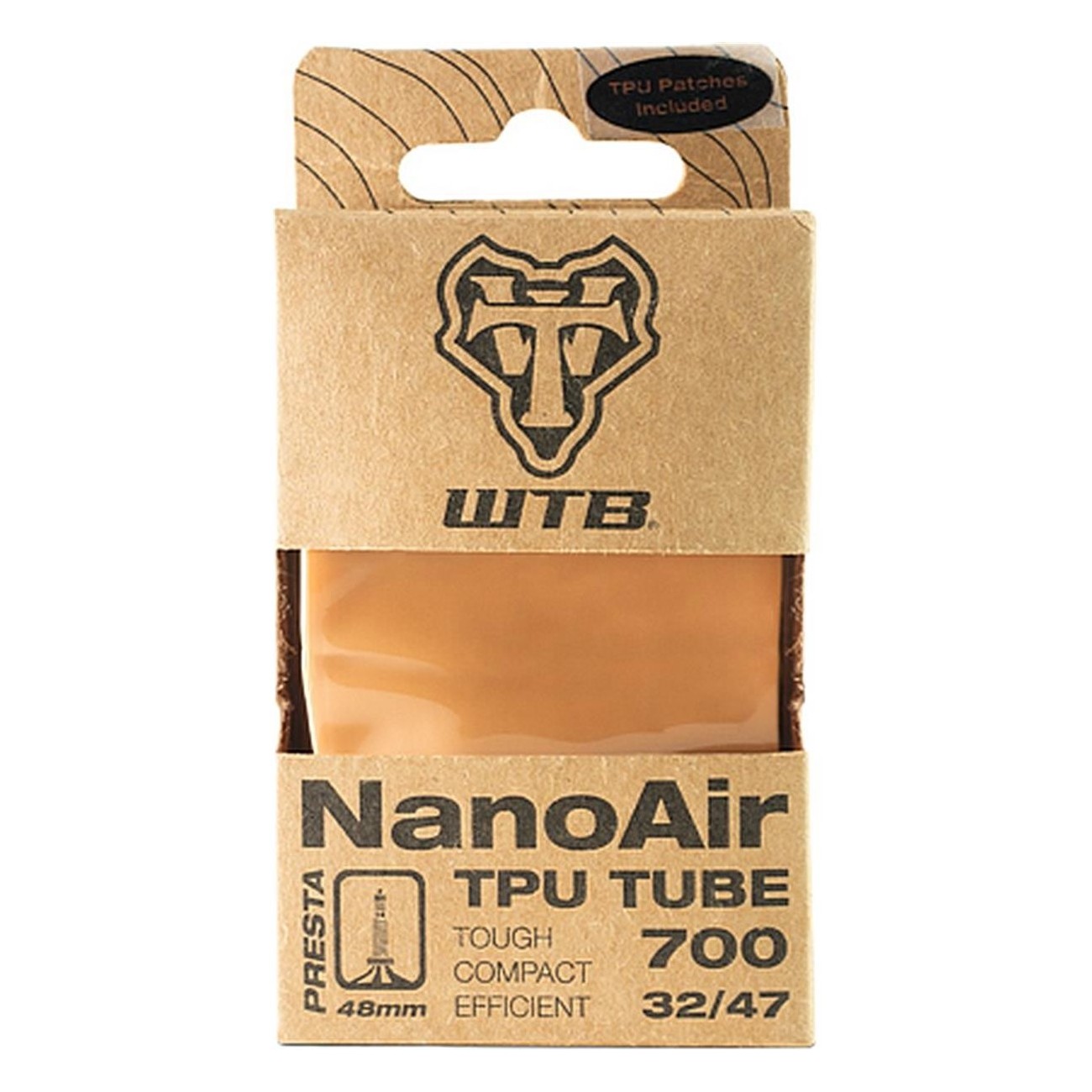 Camera d'Aria Nanoair TPU 28' 700 x 32/47 con Valvola Presta 48mm - Tan - 1 - Camere d'aria - 0714401150881