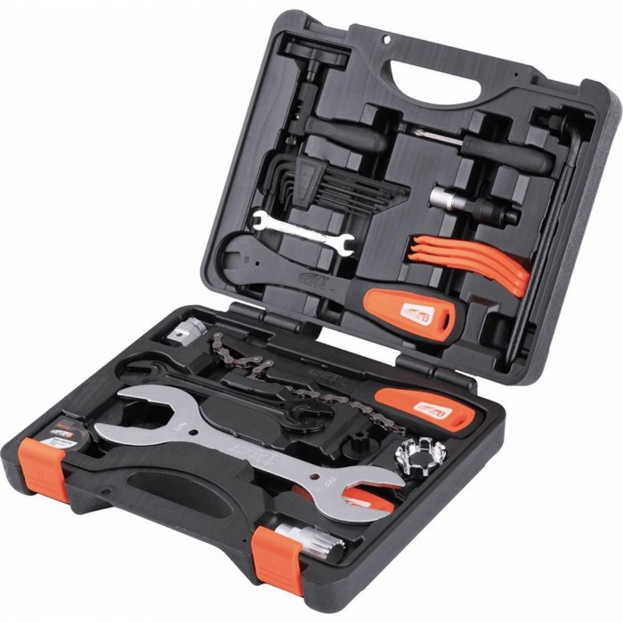 Werkzeugkoffer Hart 25 Teile Schwarz superB - Robustes Set für Reparaturen - 1