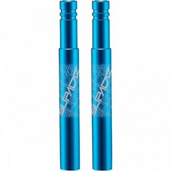 Extenderz Verlängerung für Presta-Ventile 50mm aus CNC-Aluminium, 2 Stück, Maui Blau - 1